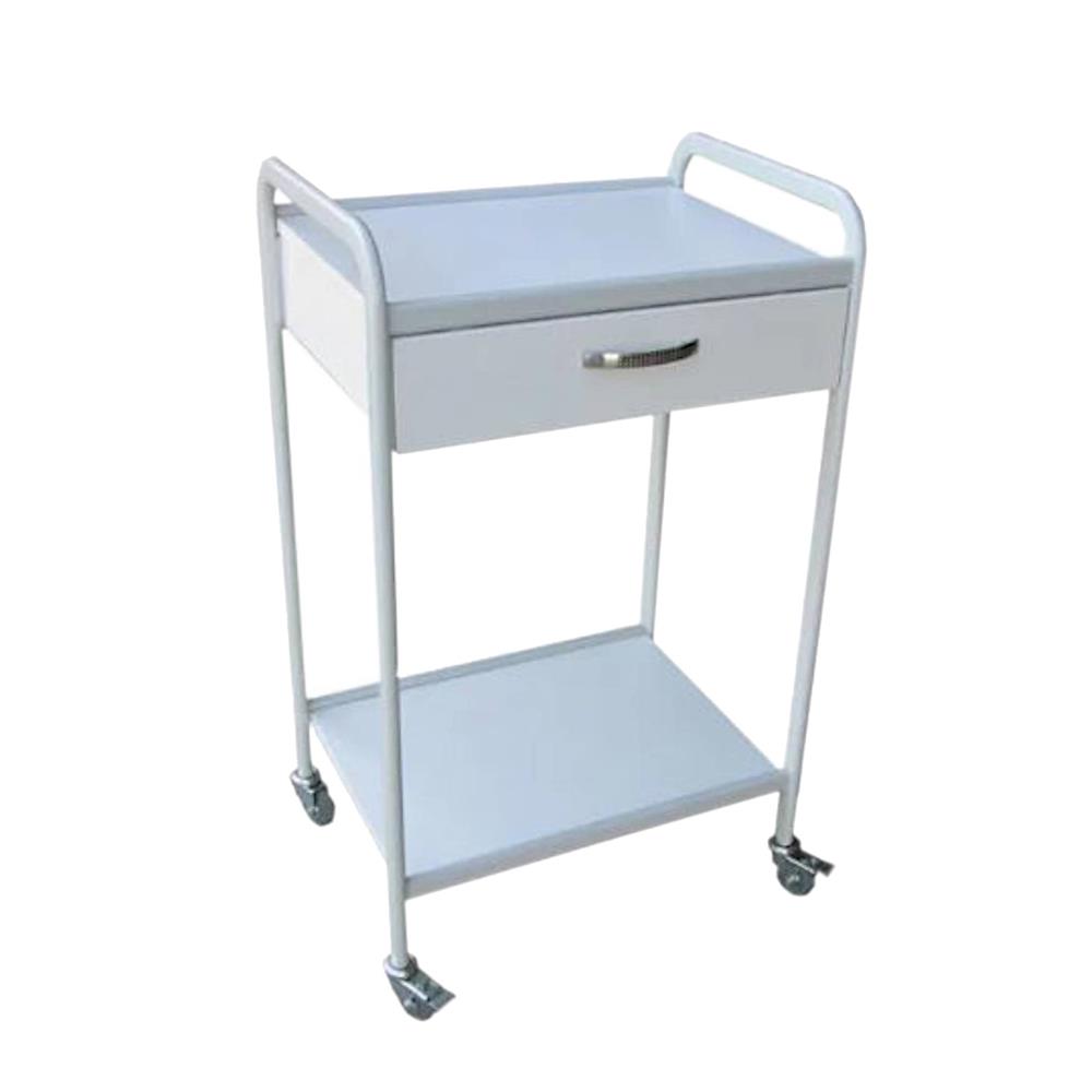 Trolley with castors with 1 drawer and 1 shelve 65x45cm