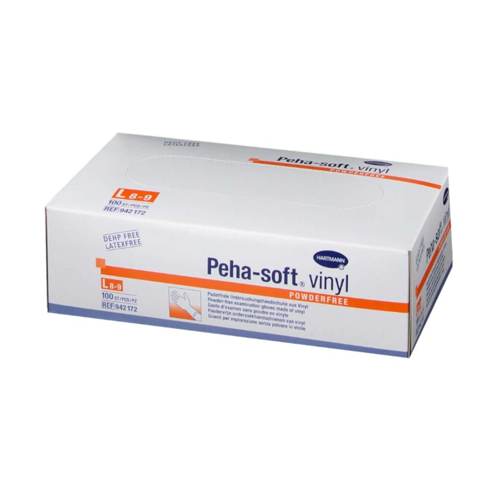 Γάντια Βινυλίου Διάφανα, Χωρίς Πούδρα Hartmann Peha-Soft (100άδα)