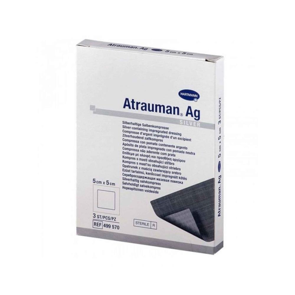 Επιθέματα αυτοκόλλητα με άργυρο Hartmann Atrauman Ag 5x5cm (10άδα)