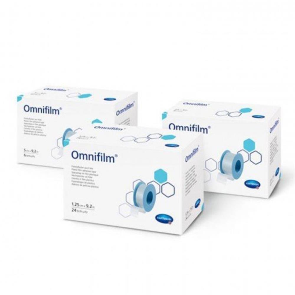 Ταινία αυτοκόλλητη πλαστική από πορώδη διαφανή μεμβράνη 2,5cmx5m Omnifilm Hartmann