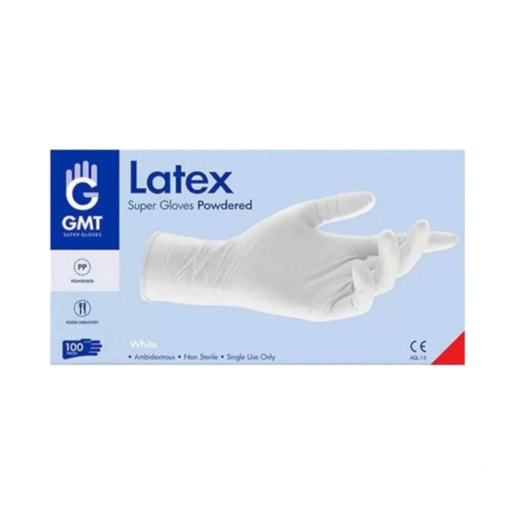 Γάντια Latex Λευκά, Με Πούδρα και χωρίς Πούδρα (100άδα)