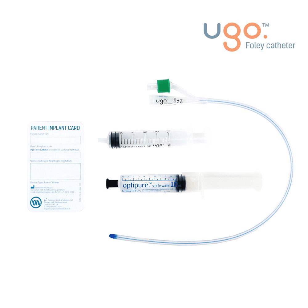 Καθετήρας 2way Foley σιλικόνης Ugo Σετ με 2 σύριγγες