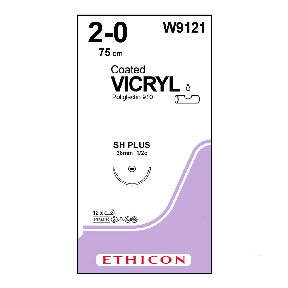 Ράμμα Vicryl CT Vio No 2/0 με βελόνα 26mm στρογγυλή 1/2c, μήκος ράμματος 75cm