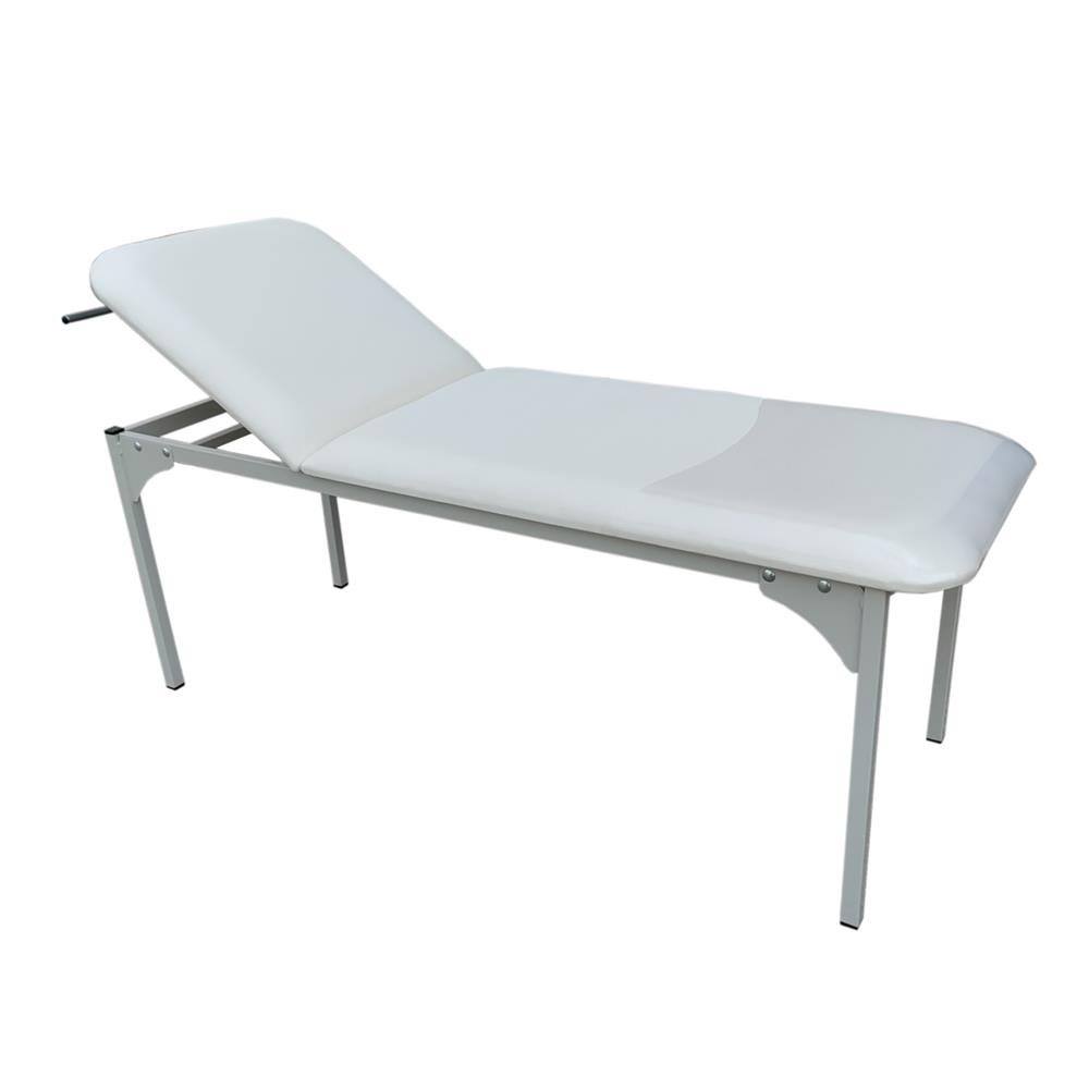 Κρεβάτι εξεταστικό 2 τμημάτων με τετράγωνο σωλήνα λευκό